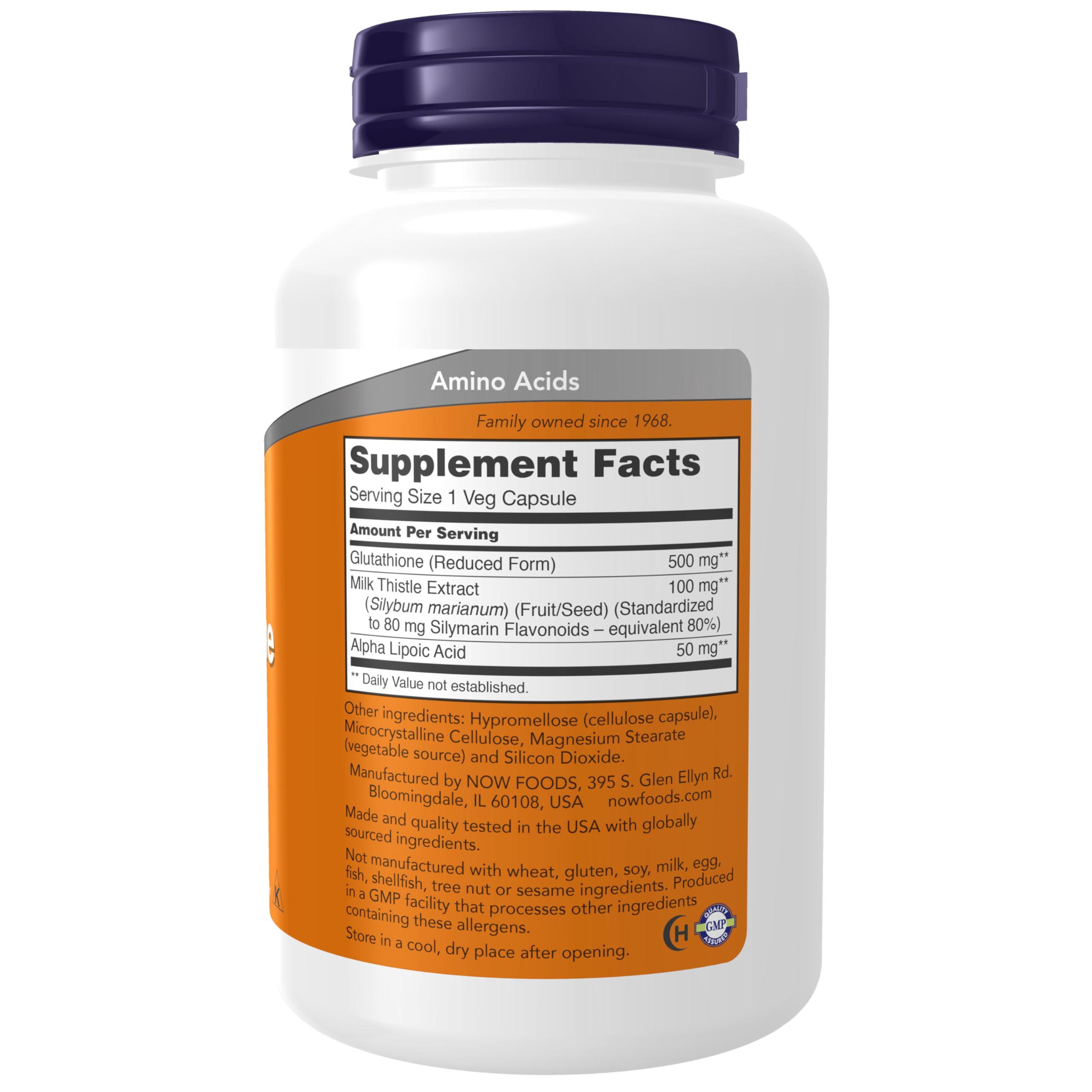 NOW Foods Milk Thistle Extract 150g side view
