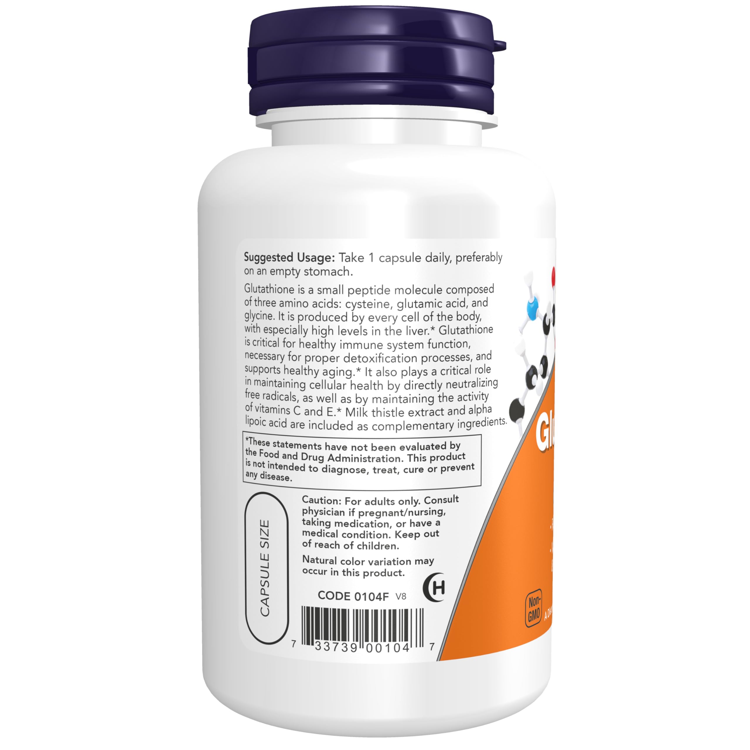 NOW Foods Milk Thistle Extract 60 Veg Capsules back view