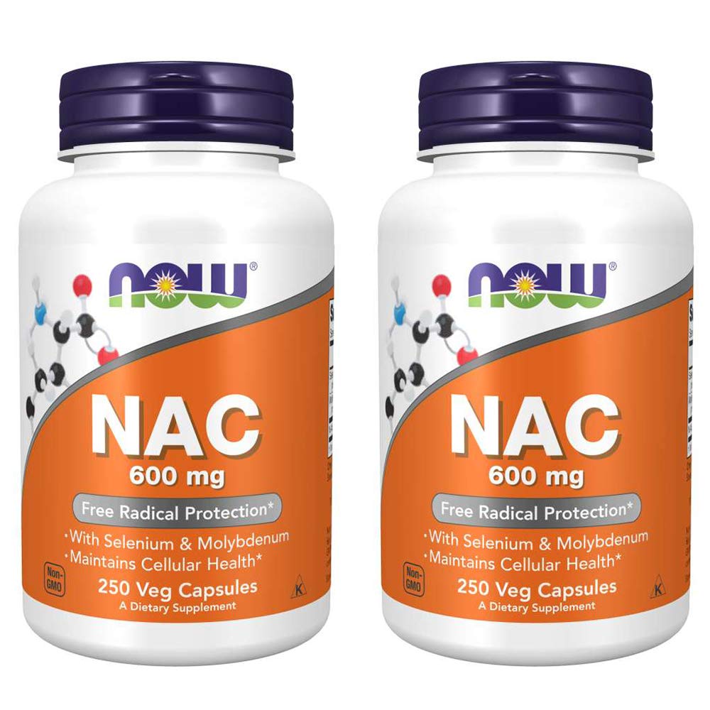 NOW Foods N-Acetyl Cysteine 600mg 100 Veg Capsules front view