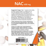 NOW Foods N-Acetyl Cysteine 600mg capsules with measuring spoon