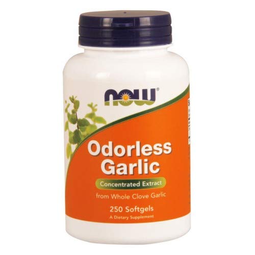 NOW Foods Odorless Garlic 250 Softgels Pack of 2 front view