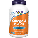 NOW Foods Omega-3 Fish Oil Softgels front view packaging