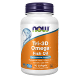 NOW Foods Omega-3 Fish Oil Softgels front view with packaging