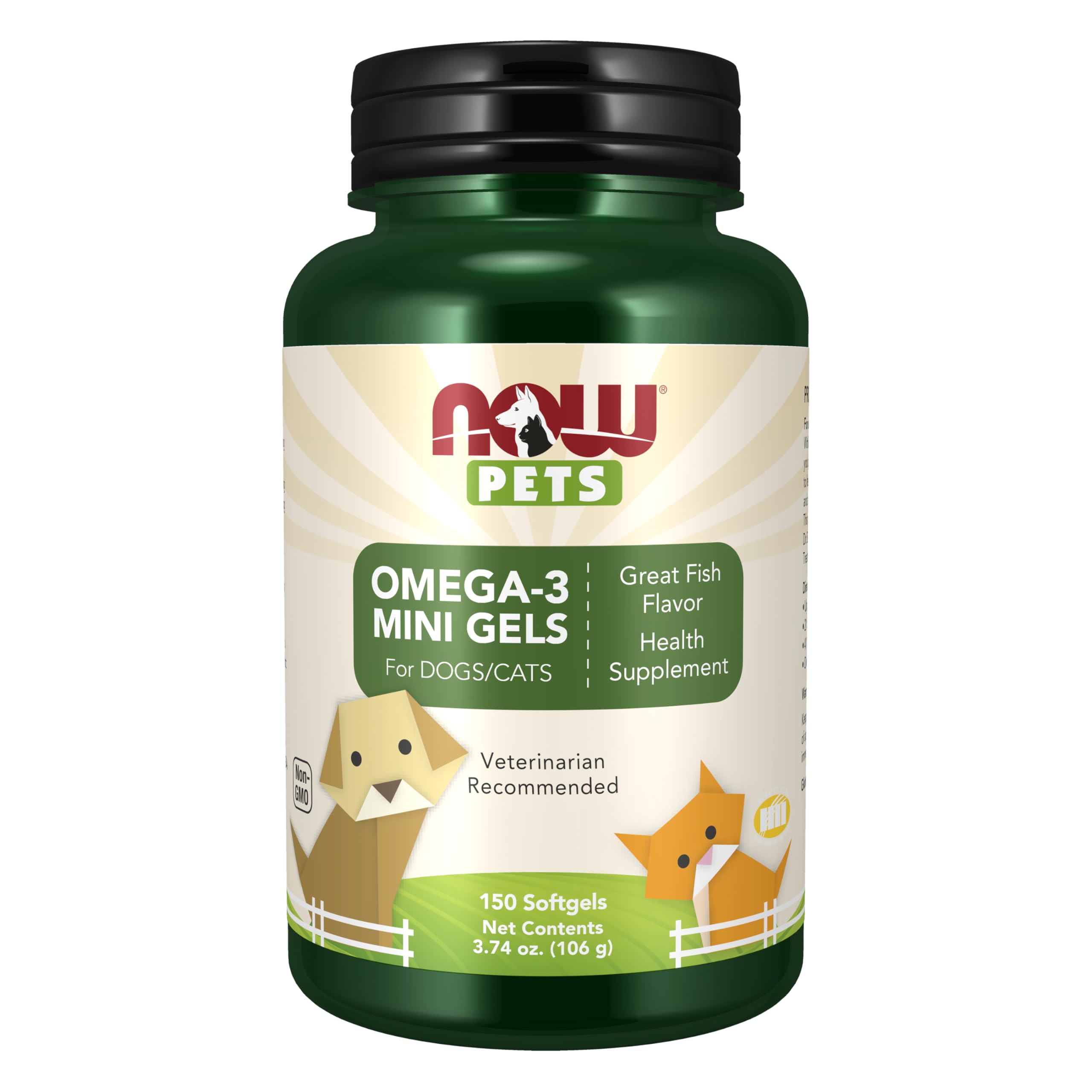 NOW Foods Omega-3 Mini Softgels 145g front view