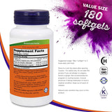 NOW Foods Oregano Oil softgels on a wooden table