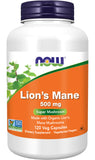 NOW Foods Organic Lion's Mane Mushroom Supplement 109g front view
