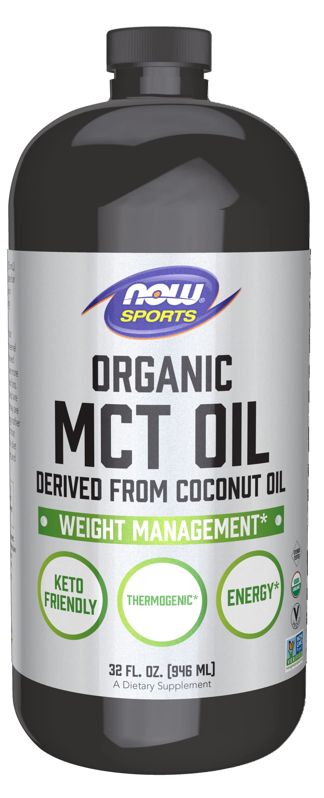 NOW Foods Organic MCT Oil 912g front view
