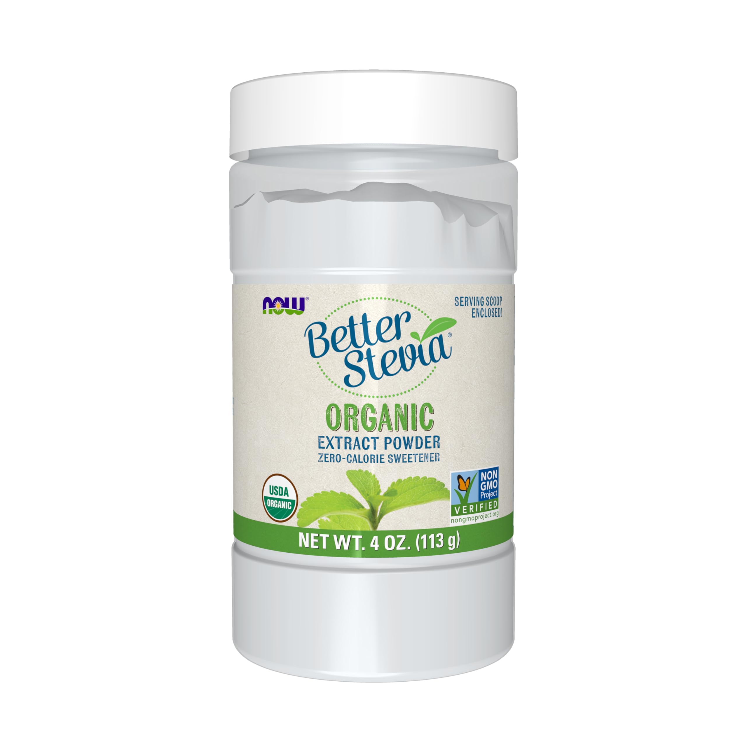 NOW Foods Organic Stevia 159g front view