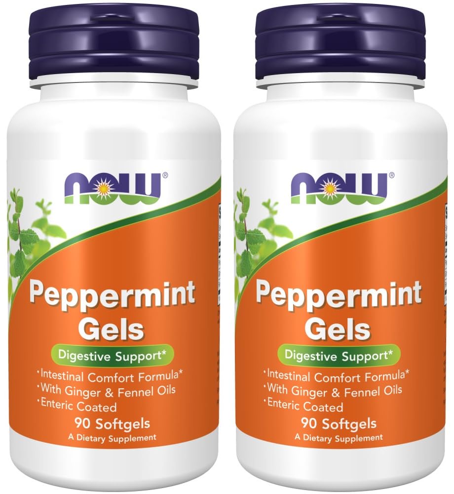 NOW Foods Peppermint Gels 150g front view