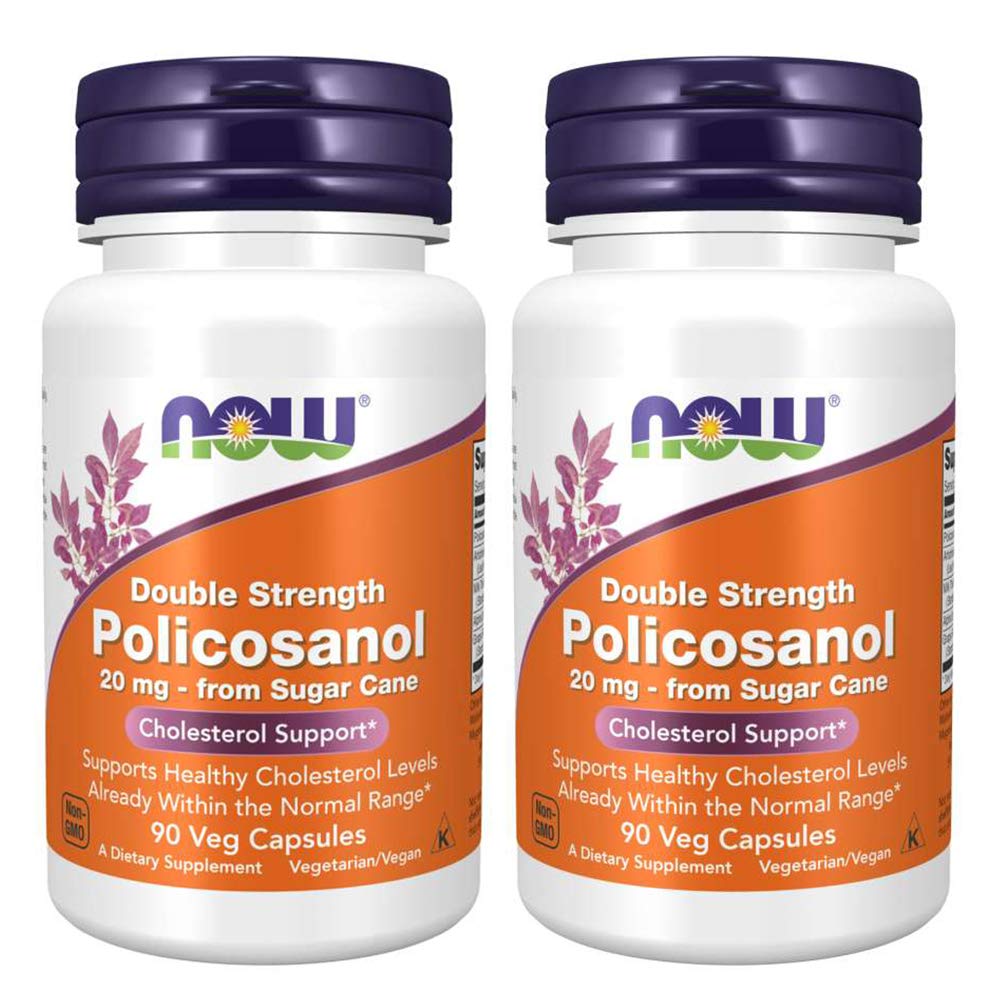 NOW Foods Policosanol Extra Strength 90 Veg Capsules front view