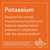 NOW Foods Potassium Supplement product back view