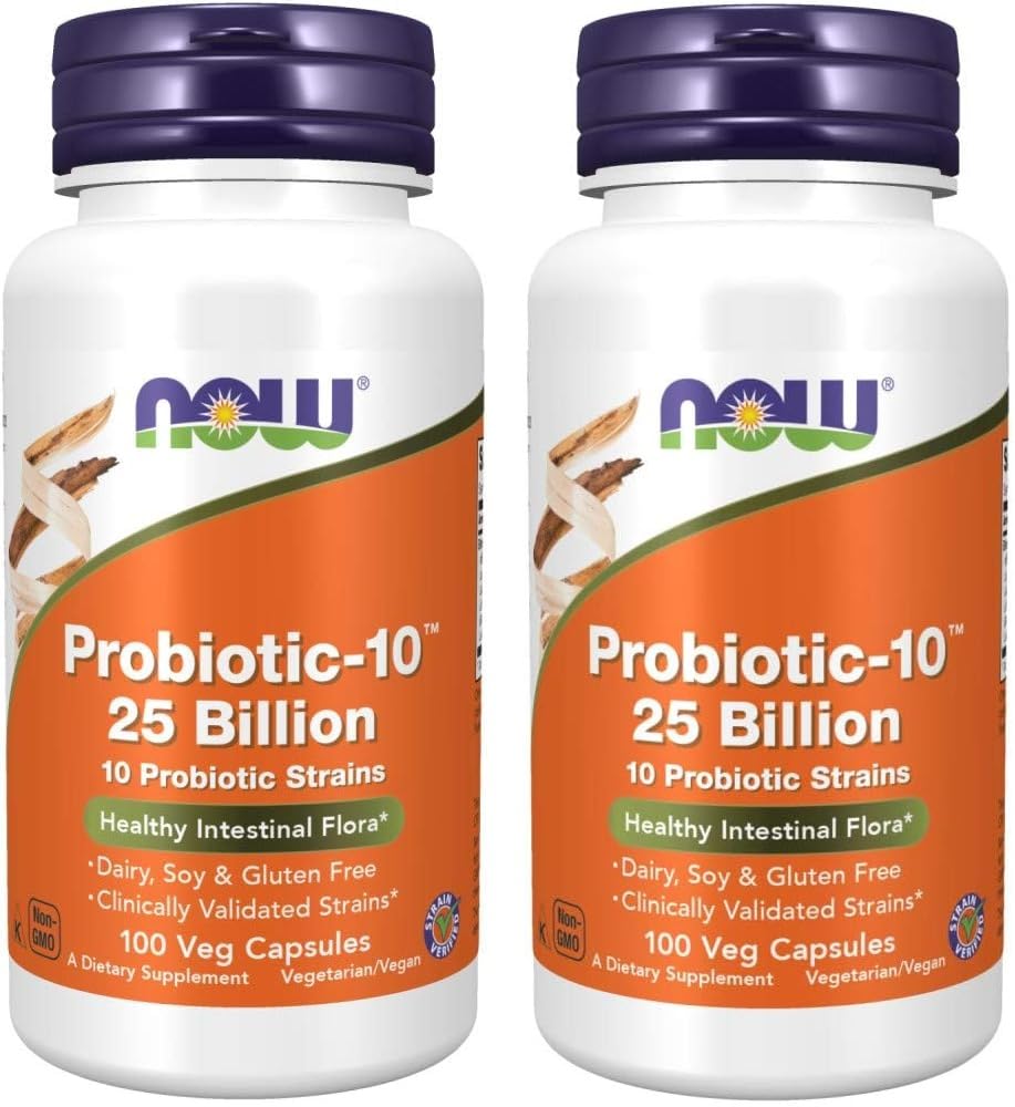 NOW Foods Probiotic-10 25 Billion front view of packaging