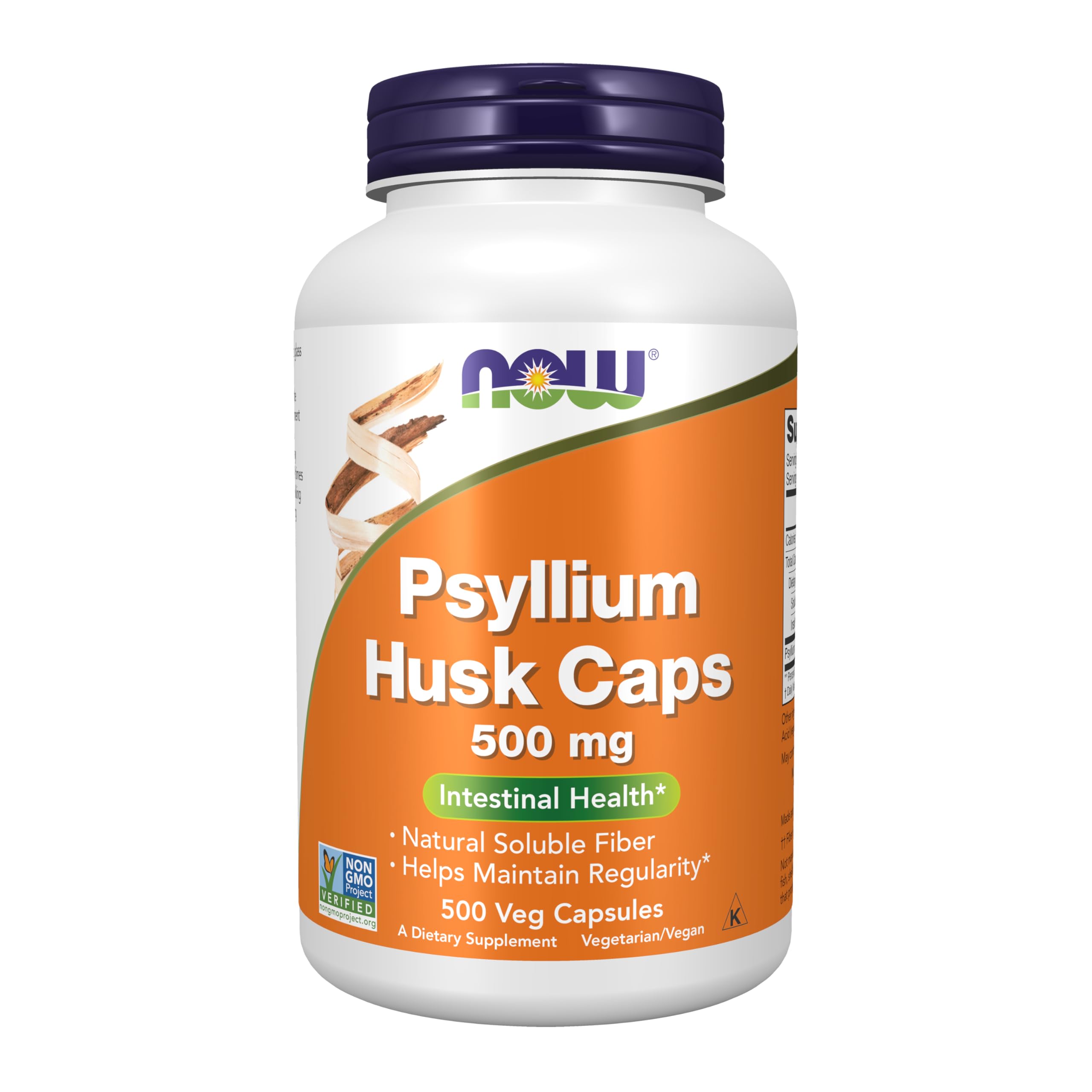 NOW Foods Psyllium Husk Capsules 386g front view