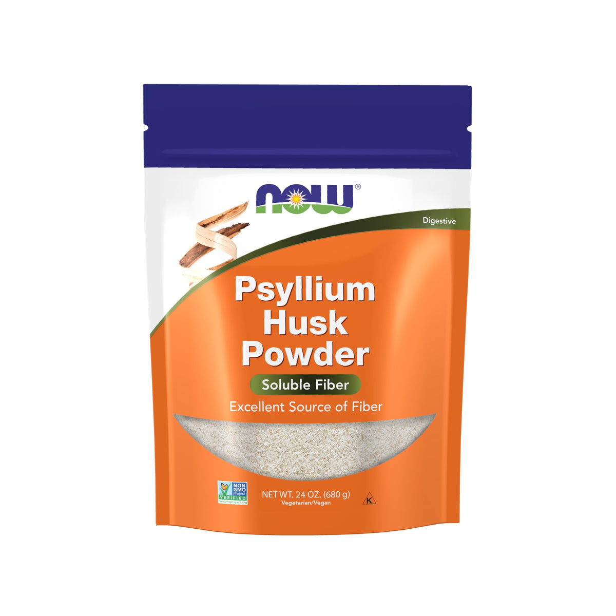 NOW Foods Psyllium Husk Powder 748g front view