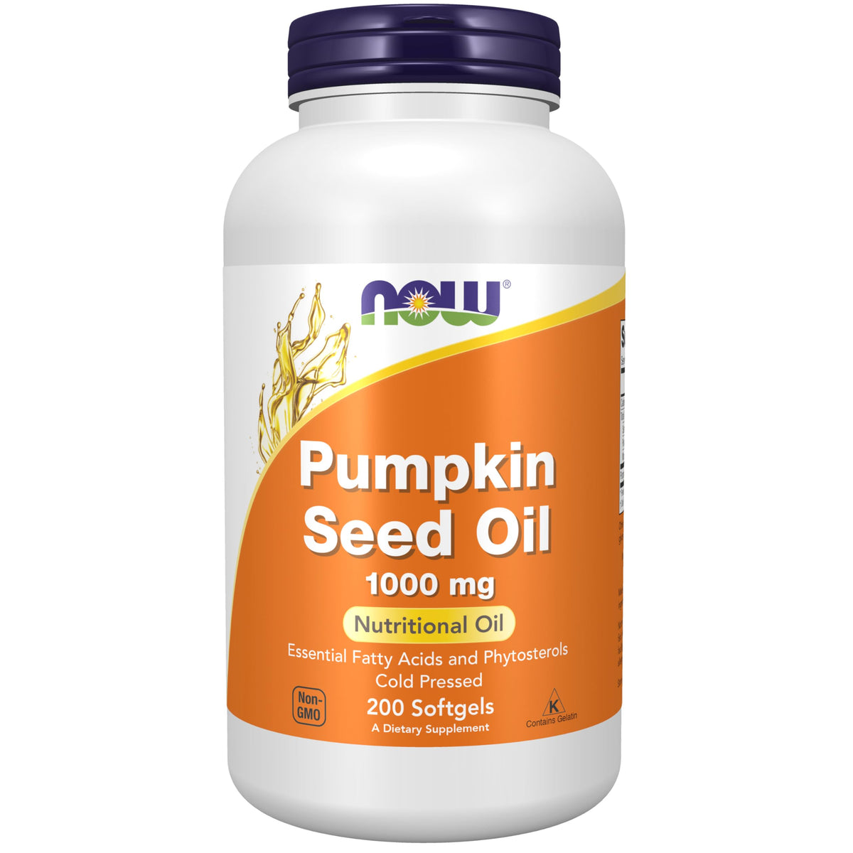 NOW Foods Pumpkin Seed Oil Softgels 2000mg front view