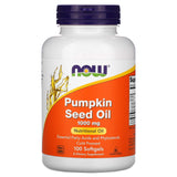 NOW Foods Pumpkin Seed Oil Softgels side view showing capsule