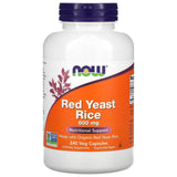 NOW Foods Red Yeast Rice 600 mg 240 VegiCaps front view