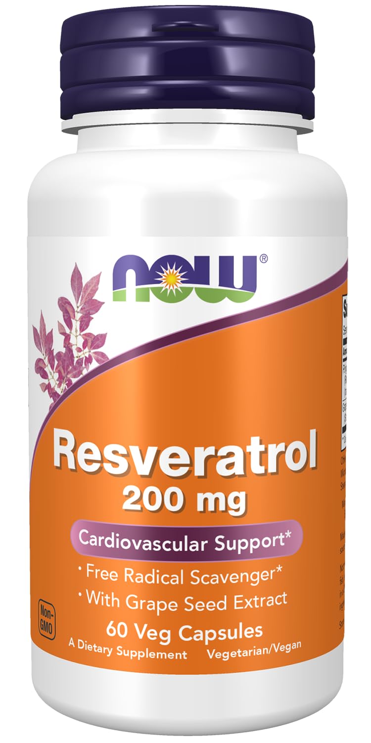 NOW Foods Resveratrol 57g front view with packaging