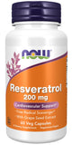 NOW Foods Resveratrol 57g front view with packaging