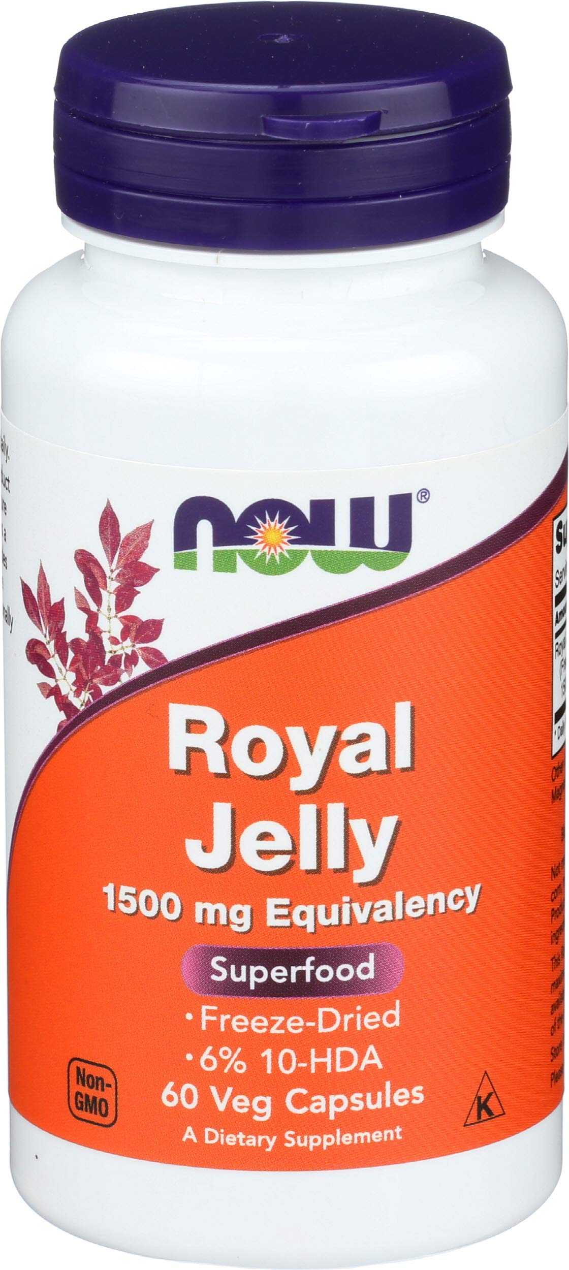 NOW Foods Royal Jelly 60 Capsules front view