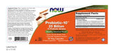 NOW Foods Saccharomyces Boulardii capsules on a marble countertop