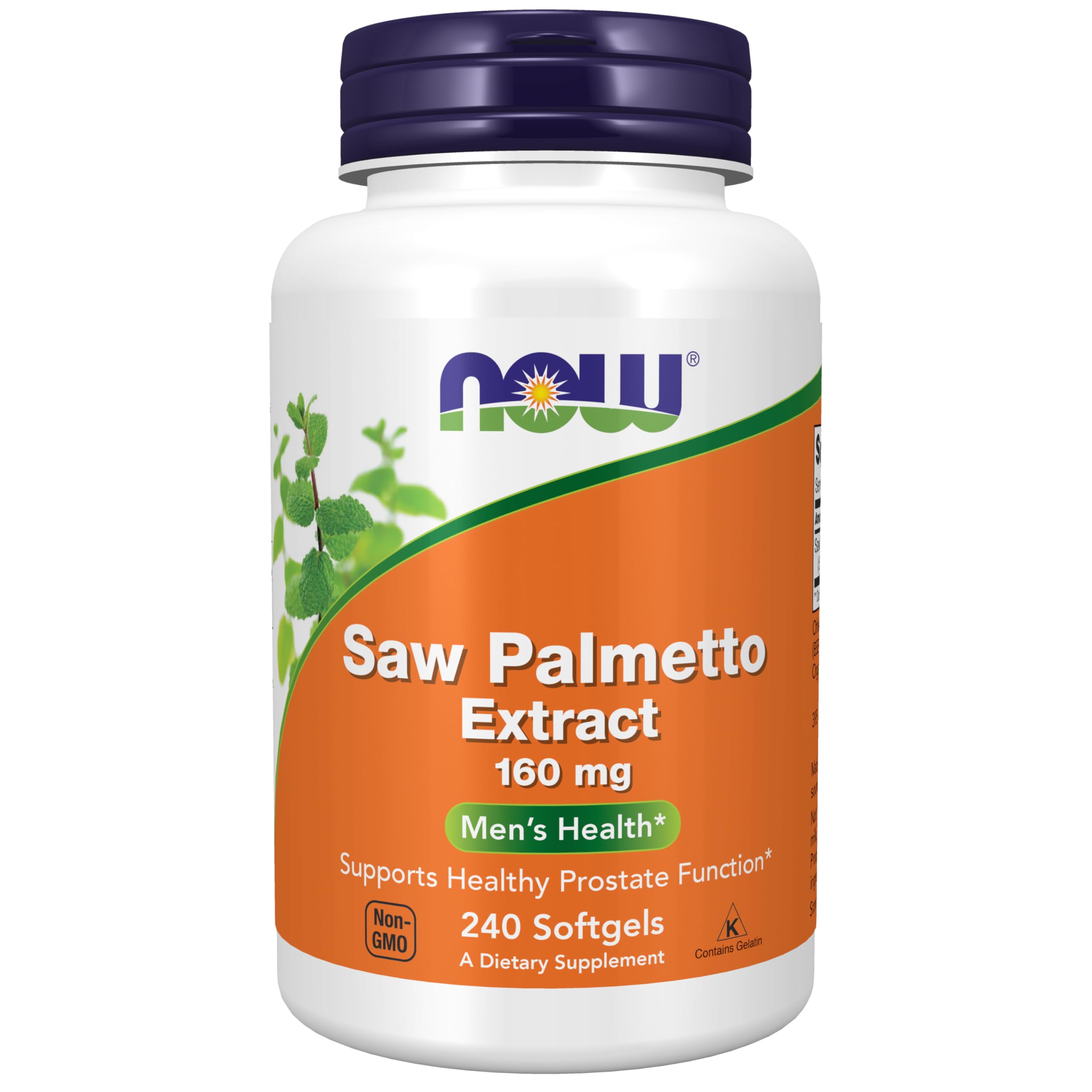NOW Foods Saw Palmetto Extract 150g softgel capsules front view