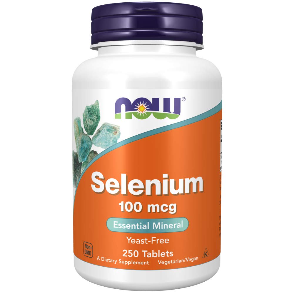 NOW Foods Selenium 100 mcg tablets front view
