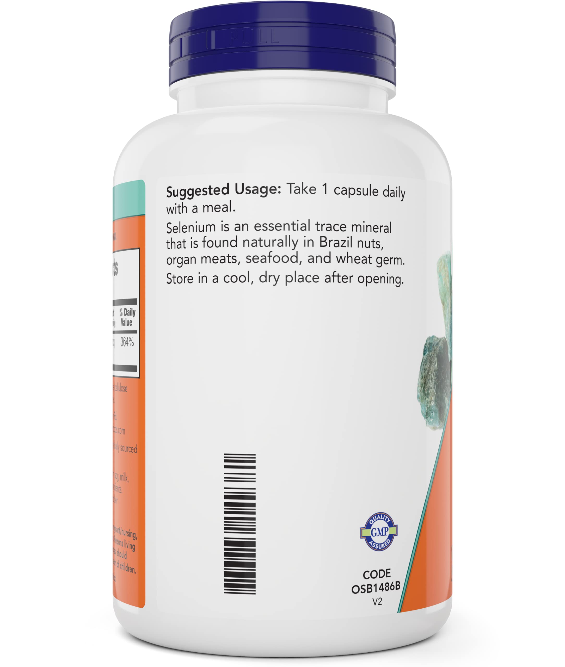 NOW Foods Selenium 200 mcg 300 Capsules bottle with label