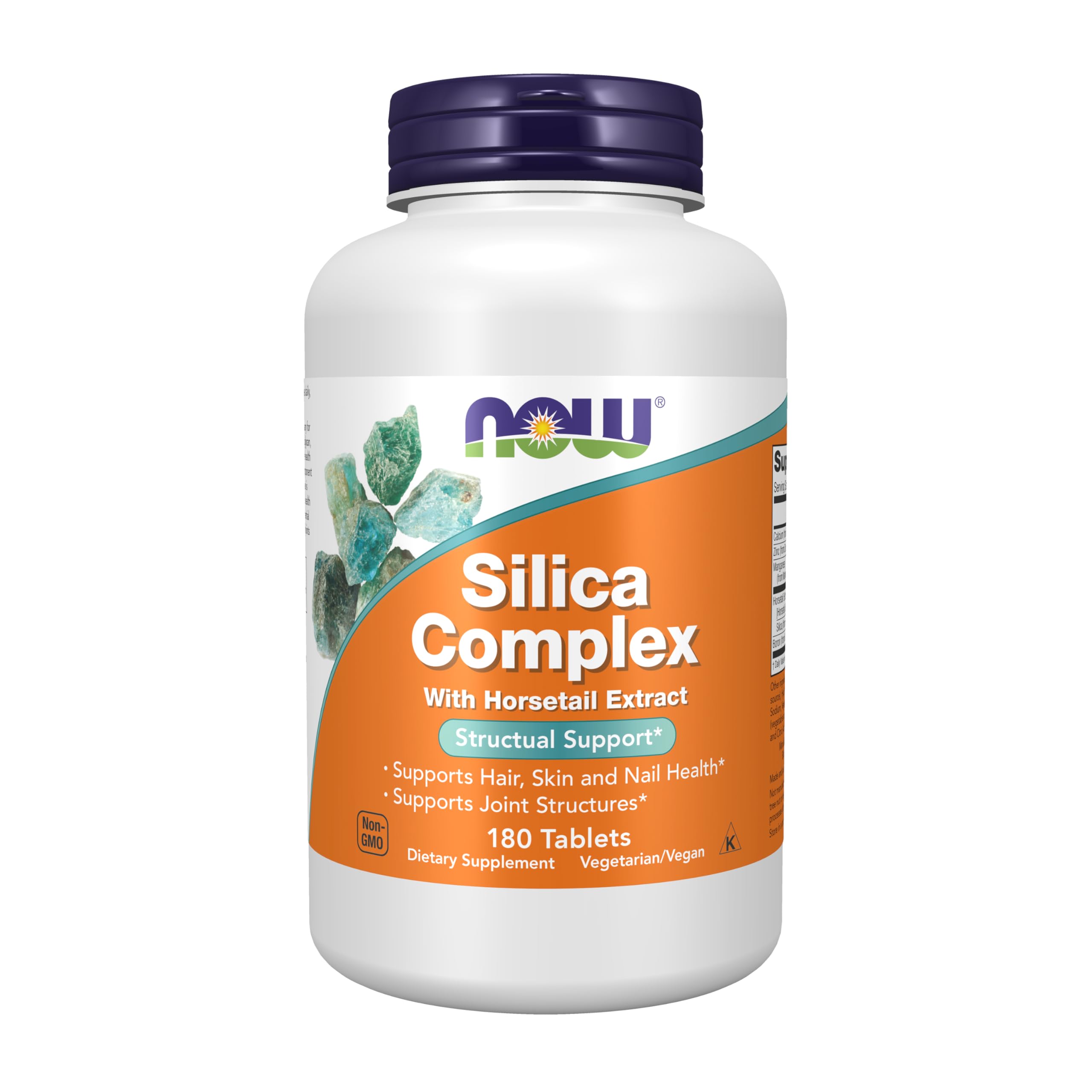 NOW Foods Silica Complex 180 Tablets front view