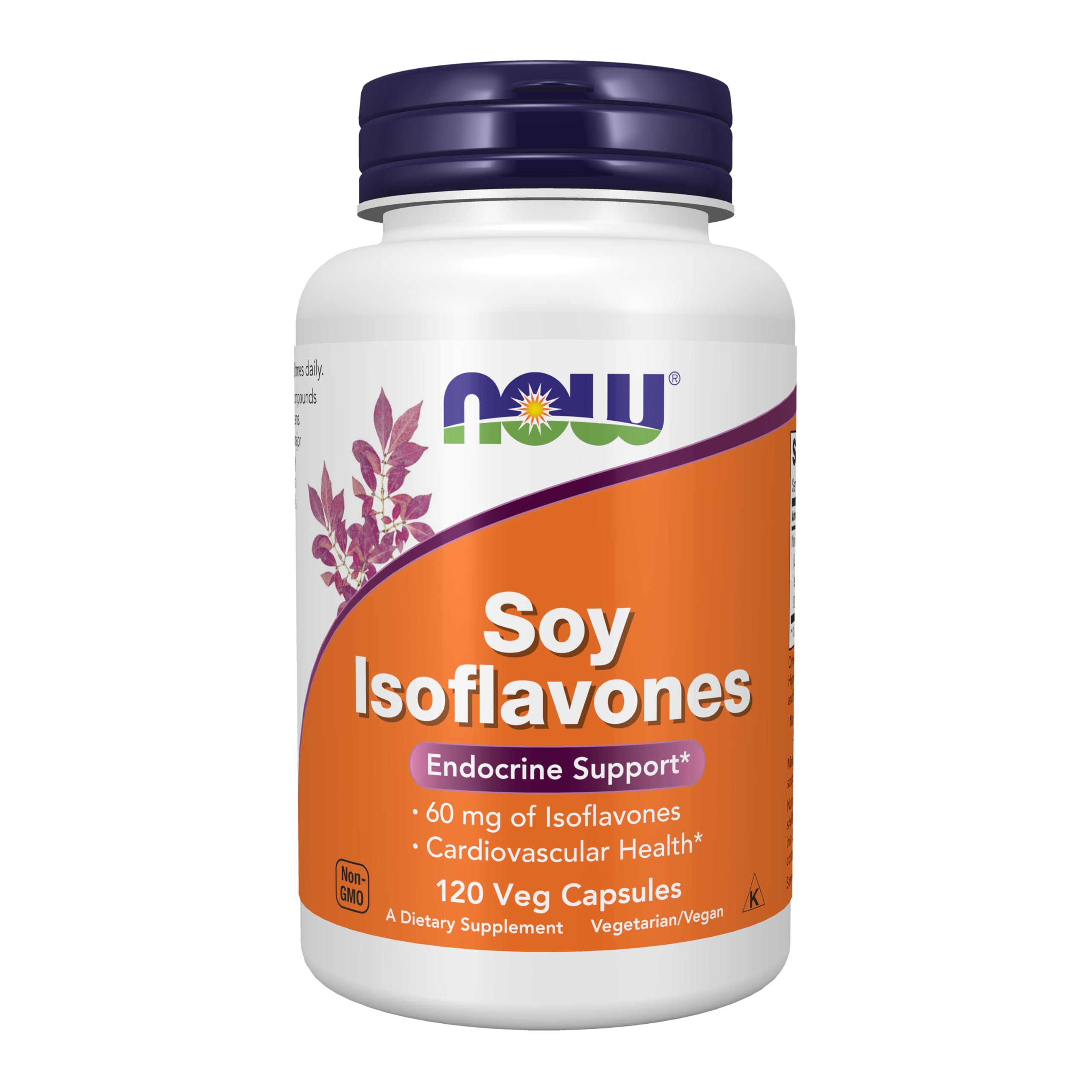 NOW Foods Soy Isoflavones 60mg capsules front view