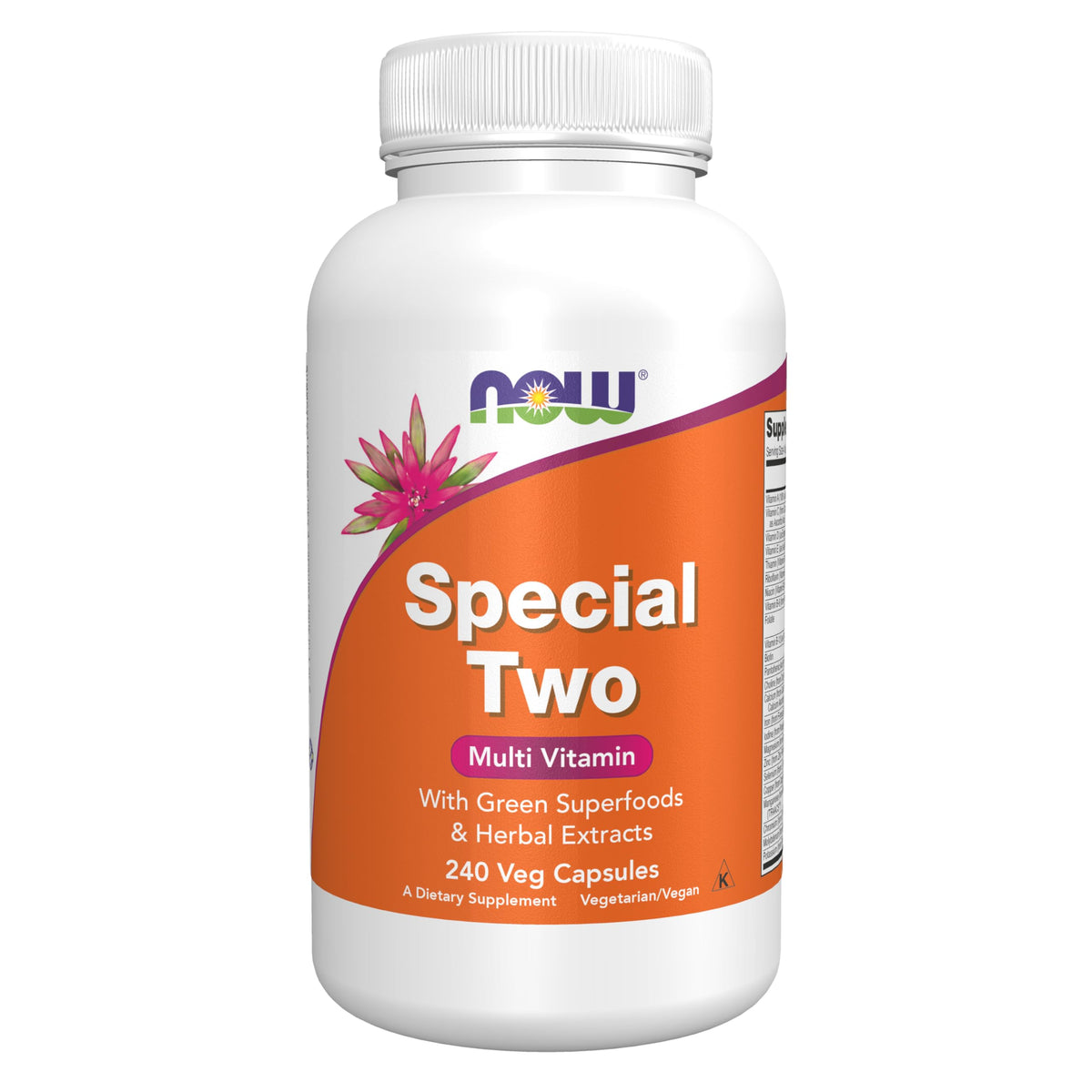 NOW Foods Special Two Multivitamin 120 Veg Capsules front view