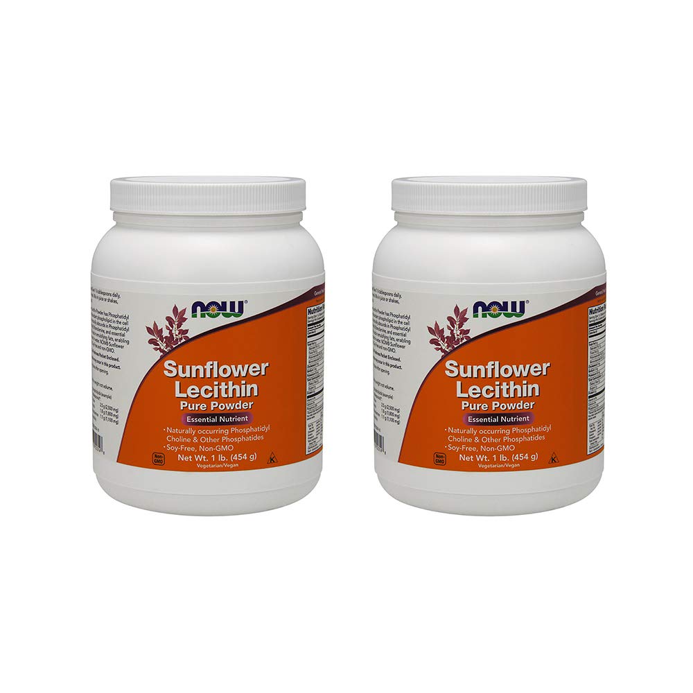 NOW Foods Sunflower Lecithin Powder 454g front view