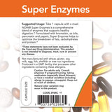 NOW Foods Super Enzyme Caps side view showing capsule details