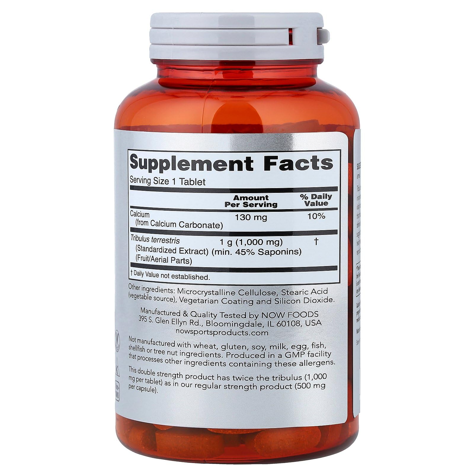 NOW Foods Tribulus 1000 mg Standardised Extract packaging