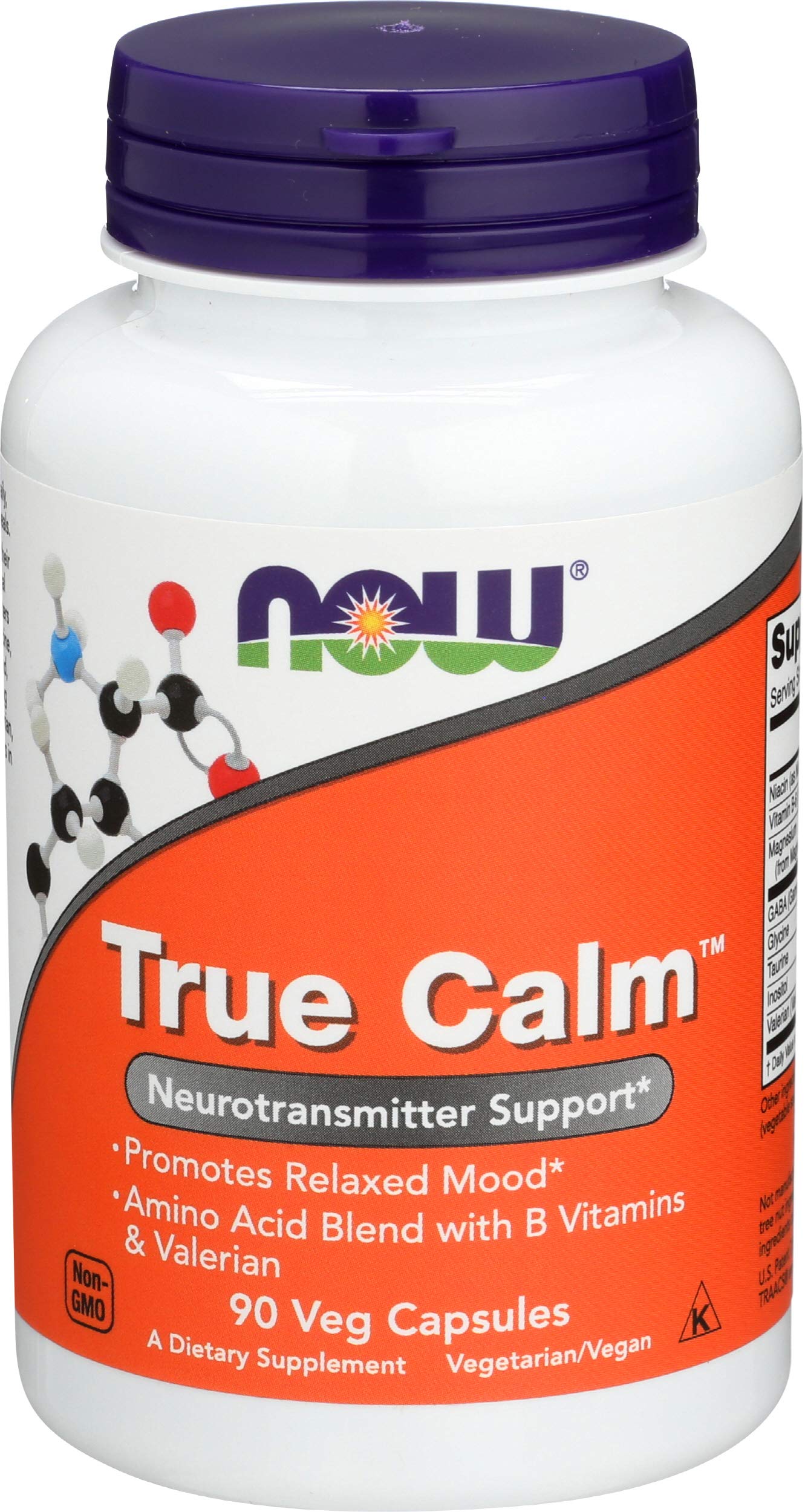 NOW Foods True Calm Amino daily wellness 90 Caps two pack front view