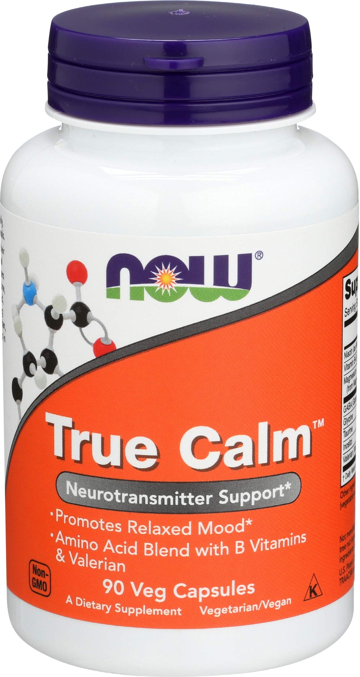 NOW Foods True Calm Amino daily wellness 90 Caps two pack front view