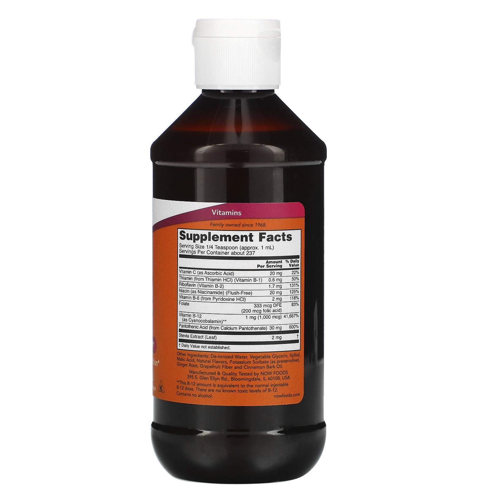 NOW Foods Vitamin B-12 2 pack back view