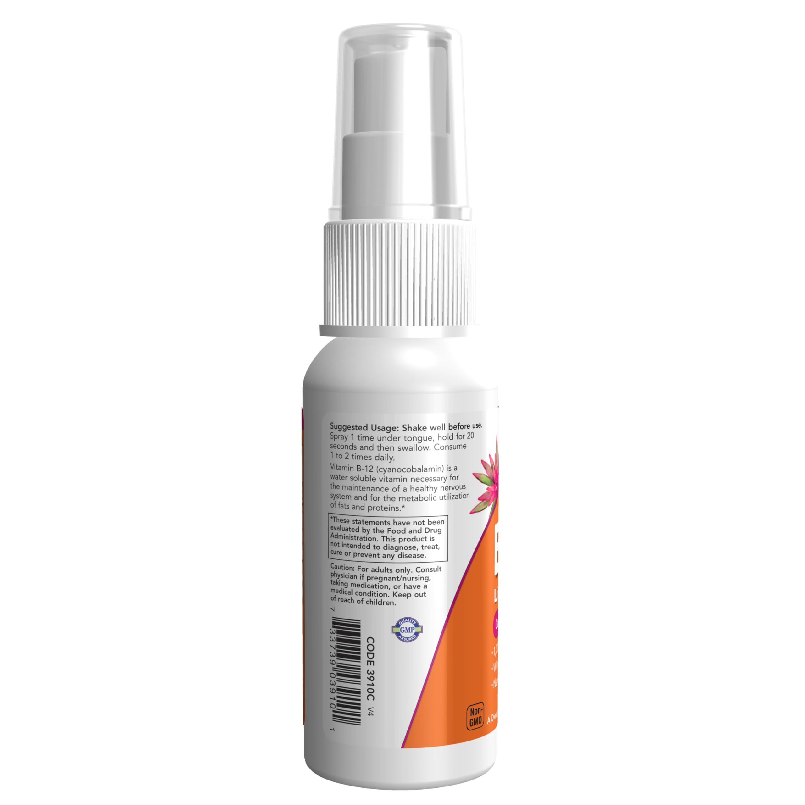 NOW Foods Vitamin B-12 Liposomal Spray 1000 mcg packaging
