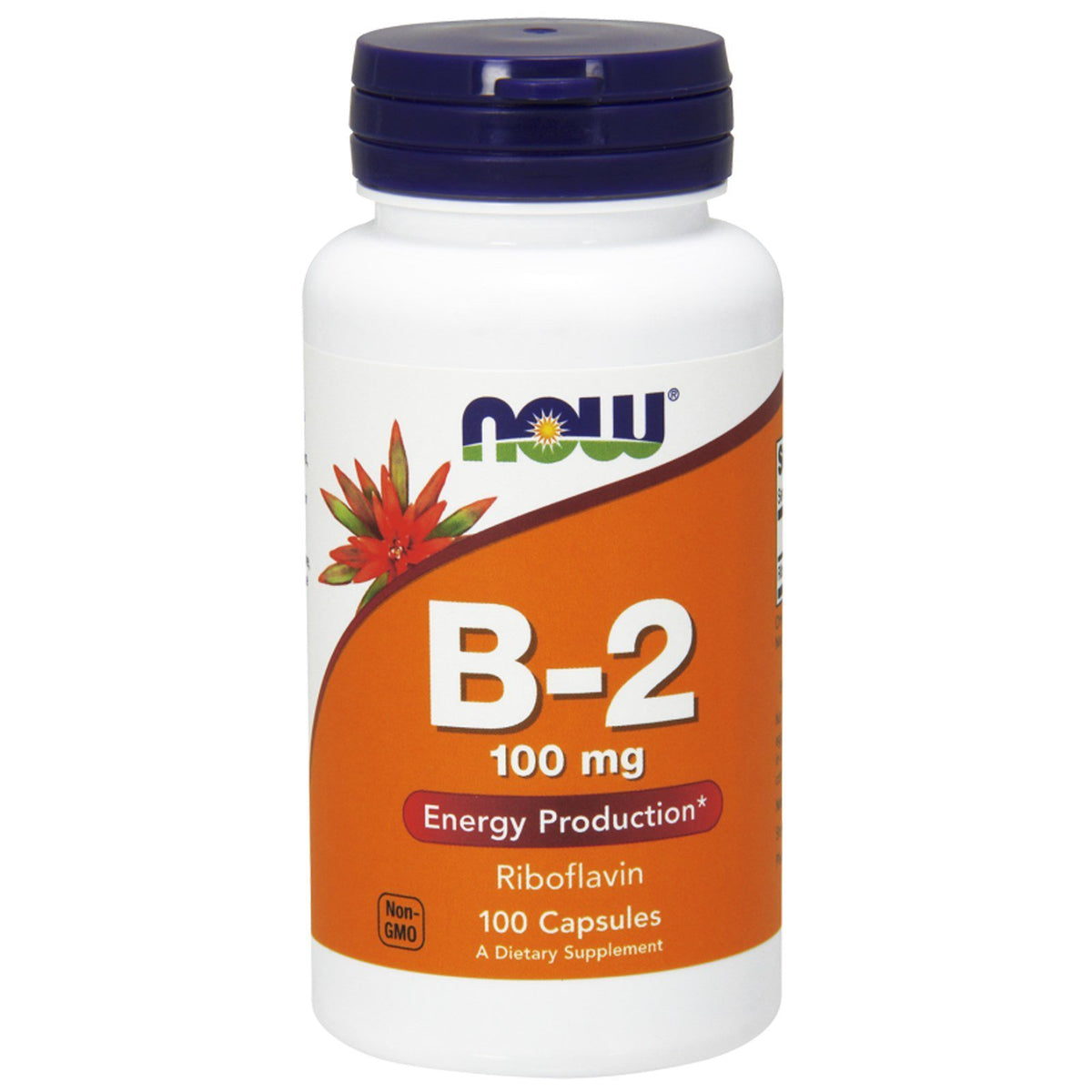 NOW Foods Vitamin B-2 Riboflavin 300 Capsules front view