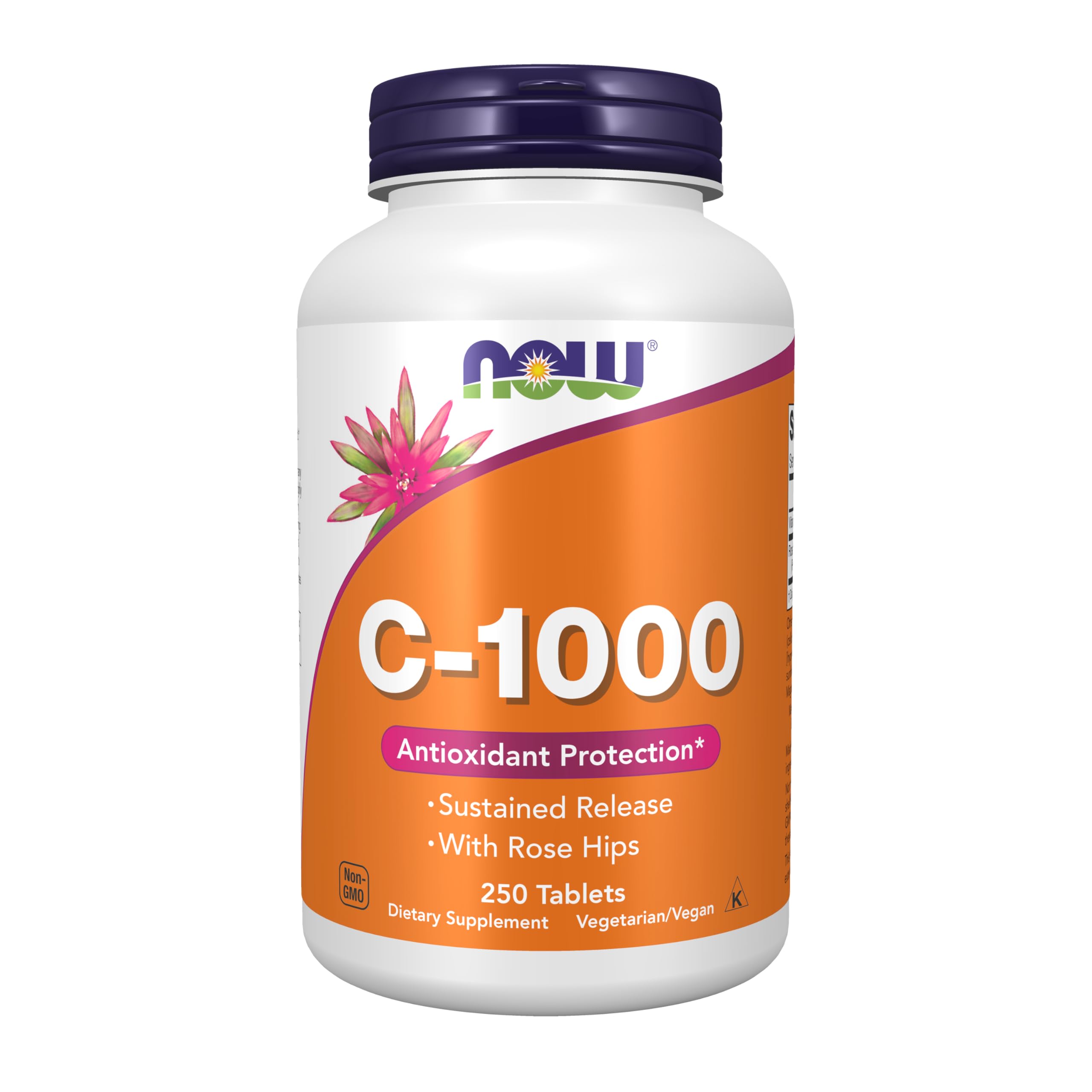 NOW Foods Vitamin C-1000 250 tablets front view