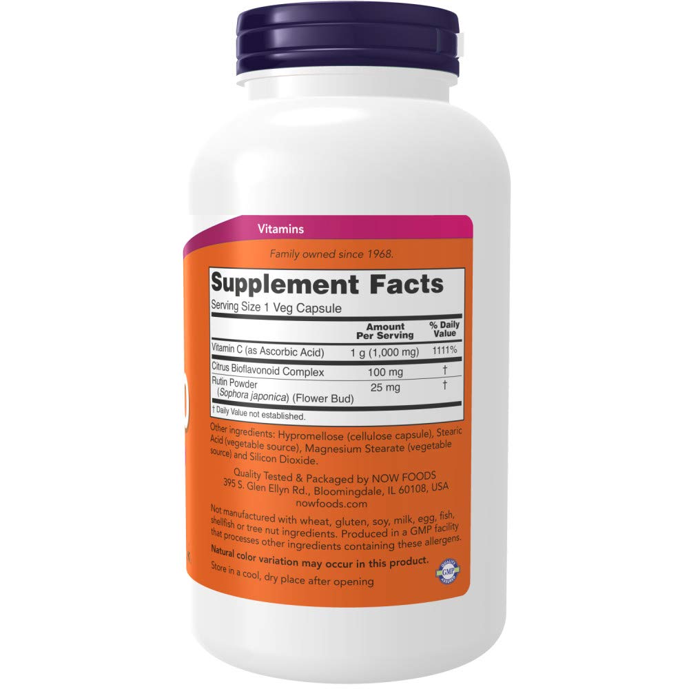 NOW Foods Vitamin C-1000 capsule close-up
