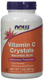 NOW Foods Vitamin C Ascorbic Acid Pure Powder 525g front view