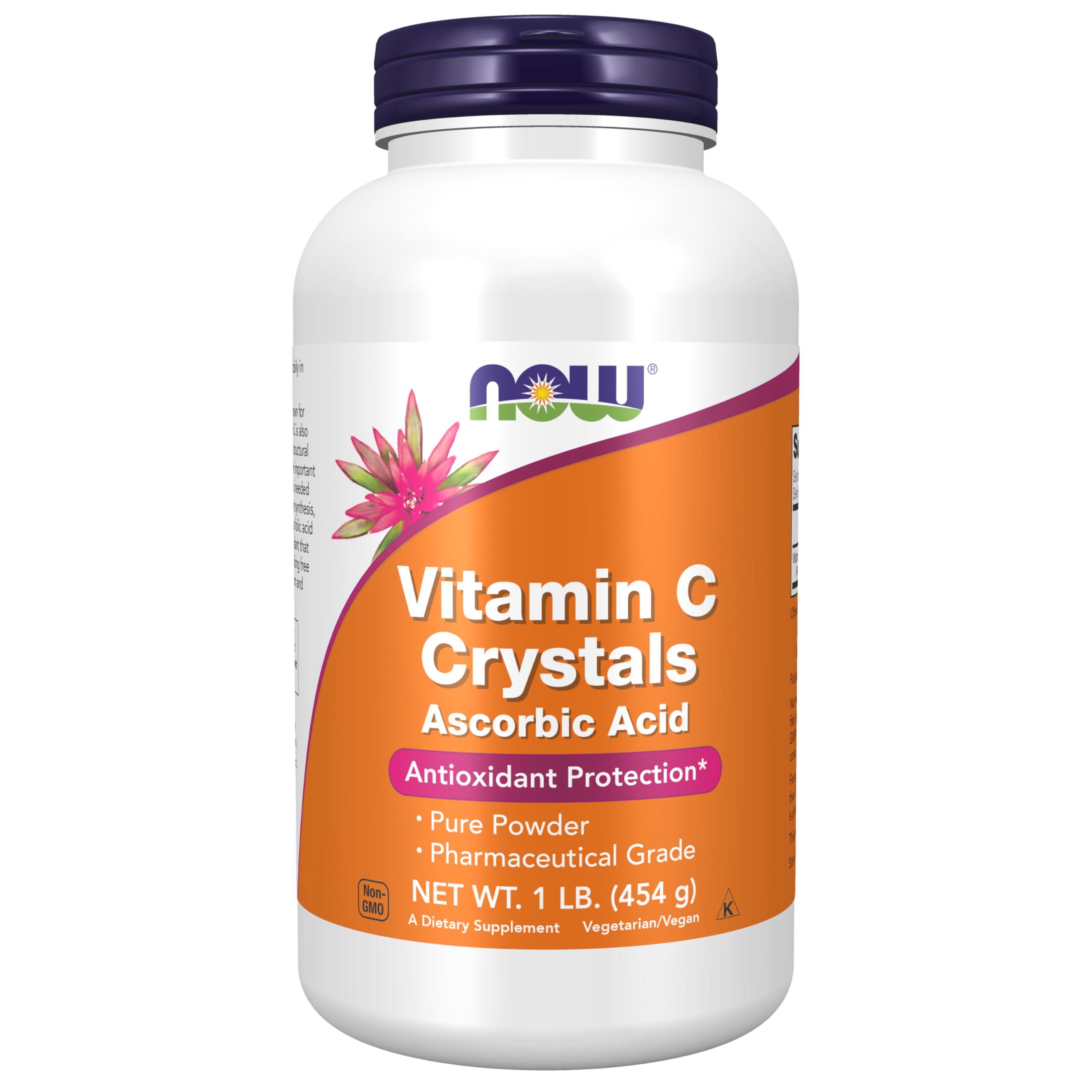 NOW Foods Vitamin C Pure Powder 454g front view