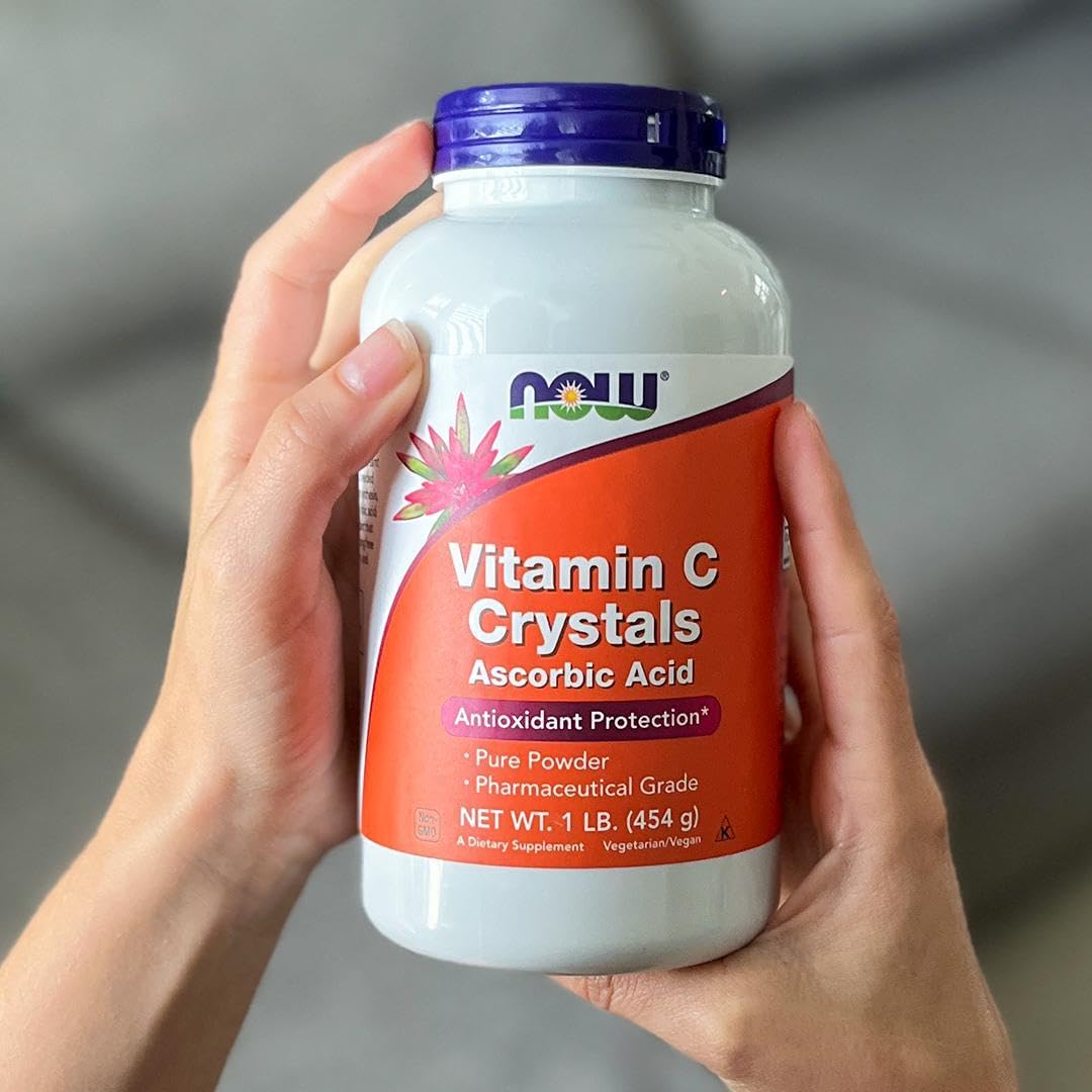 NOW Foods Vitamin C Pure Powder label close-up