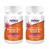 NOW Foods Vitamin D-3 softgels bottle front view