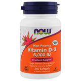 NOW Foods Vitamin D-3 Softgels close-up of softgel capsule