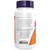 NOW Foods Vitamin E 50 count bottle side view