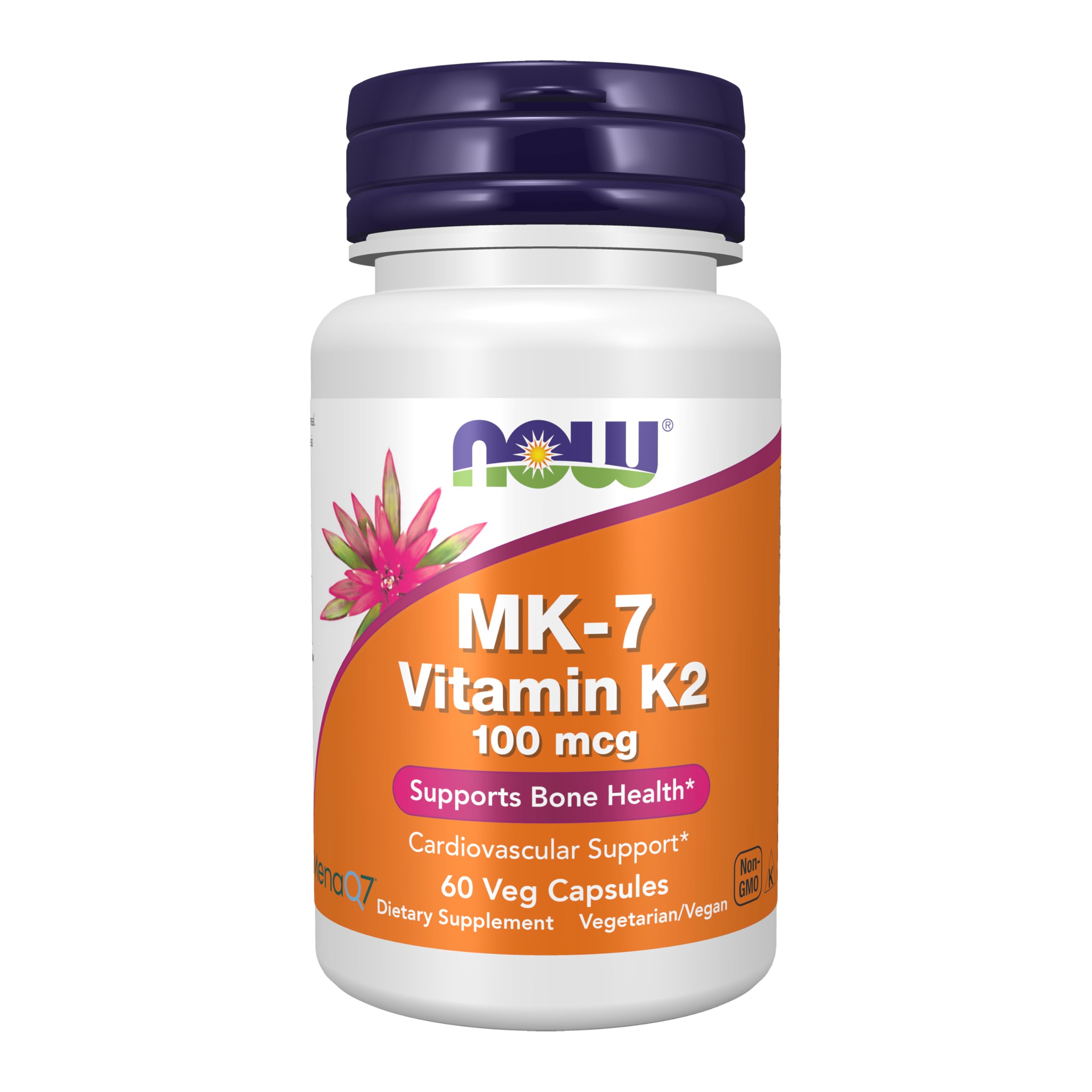 NOW Foods Vitamin K-2 MK7 Veg Capsules 100 mcg front view