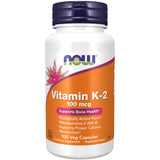 NOW Foods Vitamin K2 3 pack front view with Alfalfa