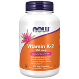 NOW Foods Vitamin K2 Menaquinone-4 100 mcg Veg Capsules front view